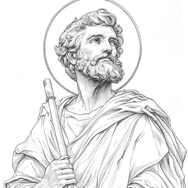 sao judas tadeu para colorir 23