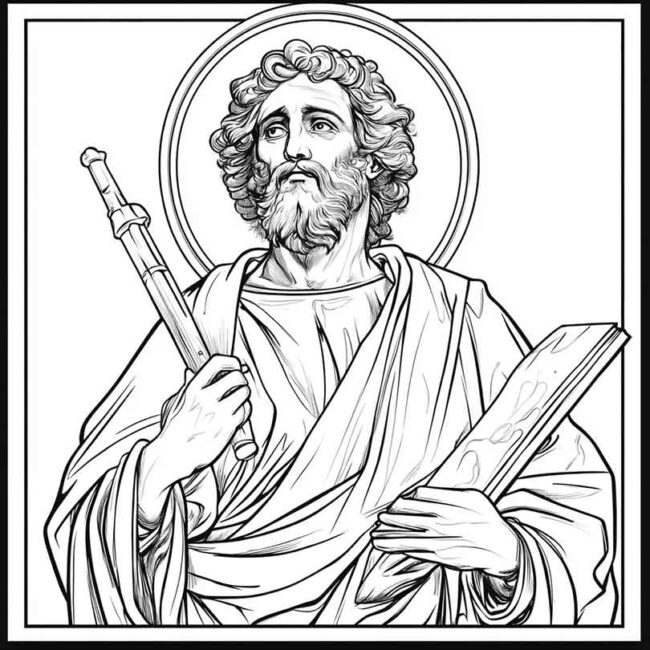 sao judas tadeu para colorir 29