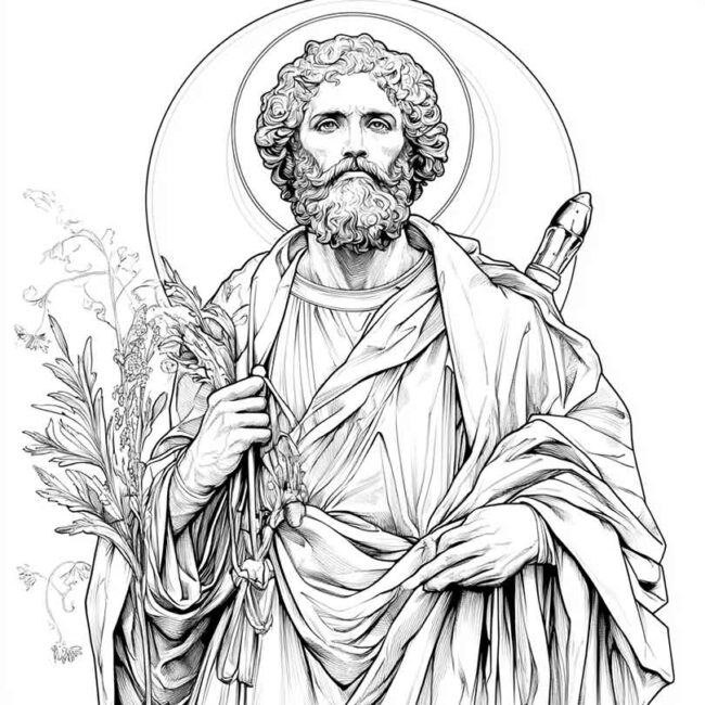 sao judas tadeu para colorir 33