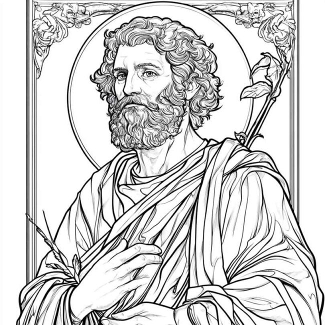 sao judas tadeu para colorir 15