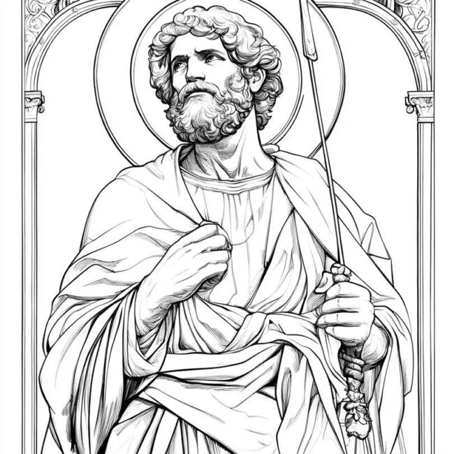 sao judas tadeu para colorir 18