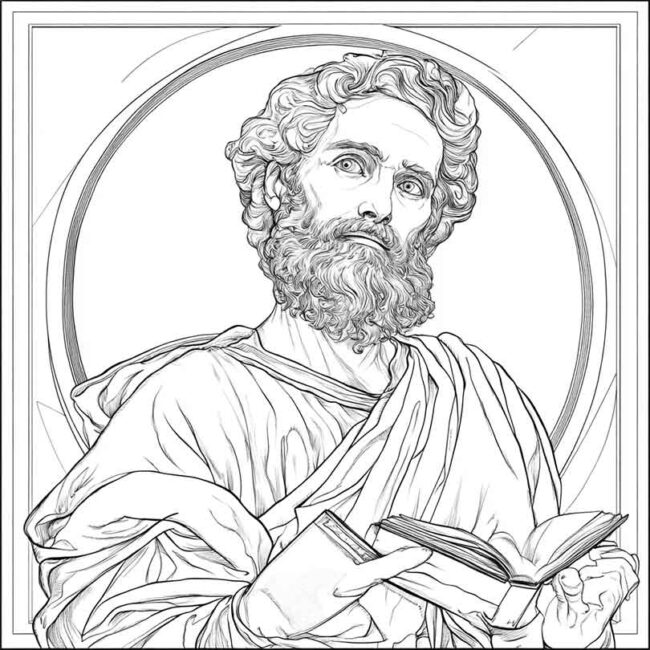 sao judas tadeu para colorir 22