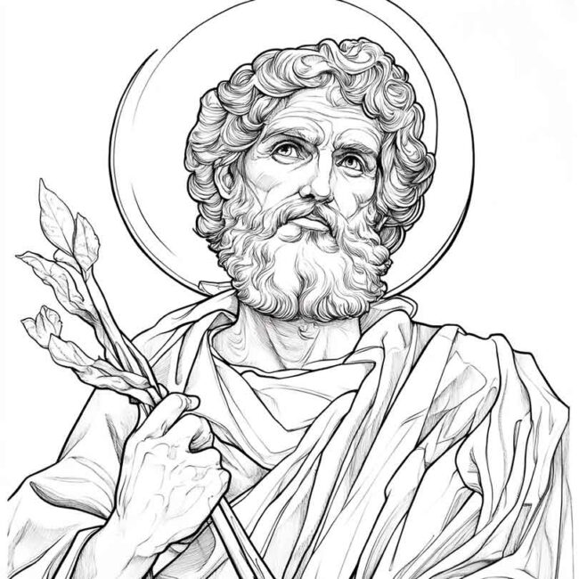 sao judas tadeu para colorir 14