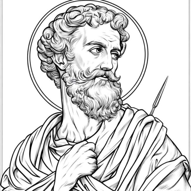 sao judas tadeu para colorir 24