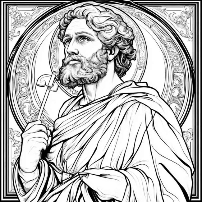 sao judas tadeu para colorir 32