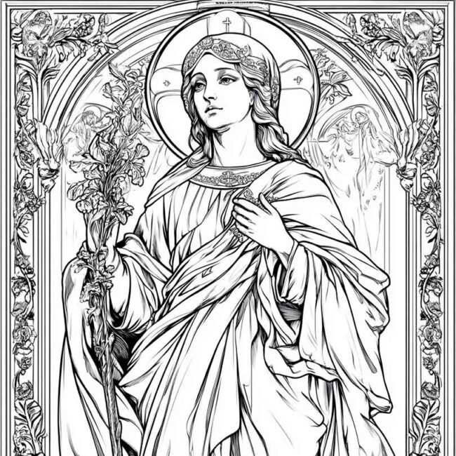 santa cecilia para colorir 14 santa cecilia para colorir 14