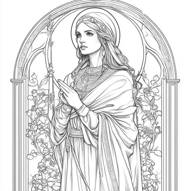 santa cecilia para colorir 36 santa cecilia para colorir 36