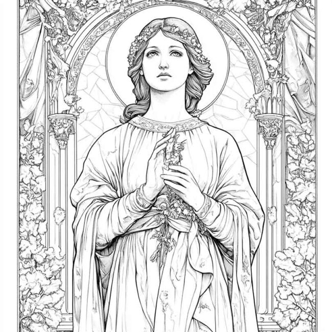 santa cecilia para colorir 22 santa cecilia para colorir 22