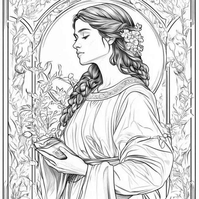 santa cecilia para colorir 23 santa cecilia para colorir 23