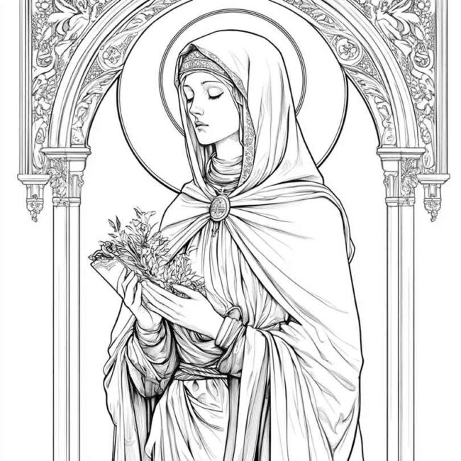 santa cecilia para colorir 38 santa cecilia para colorir 38