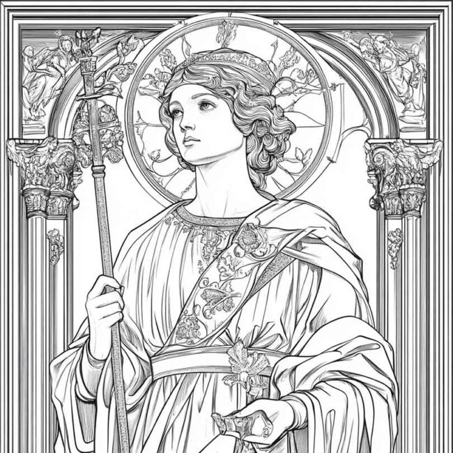 santa cecilia para colorir 18 santa cecilia para colorir 18