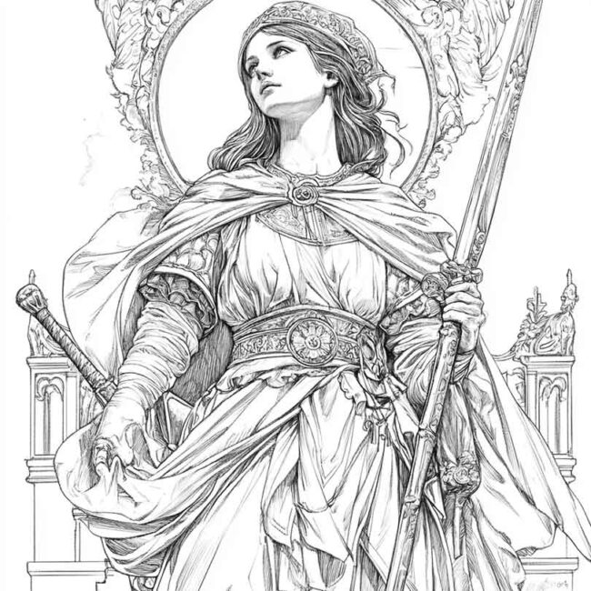 santa cecilia para colorir 21 santa cecilia para colorir 21