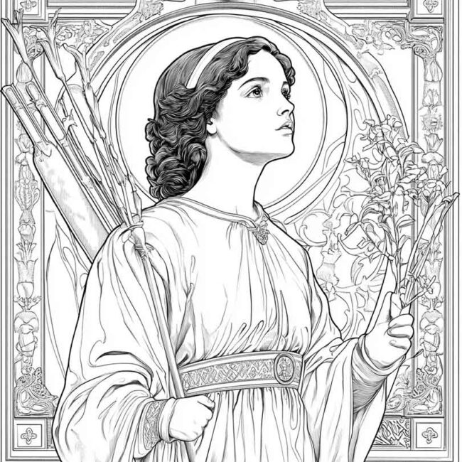 santa cecilia para colorir 15 santa cecilia para colorir 15
