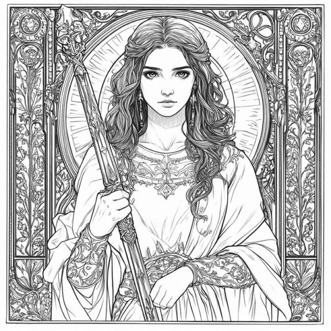 santa cecilia para colorir 4 santa cecilia para colorir 4