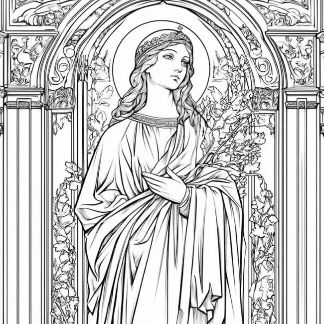 santa cecilia para colorir 26 santa cecilia para colorir 26
