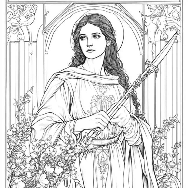 santa cecilia para colorir 29 santa cecilia para colorir 29