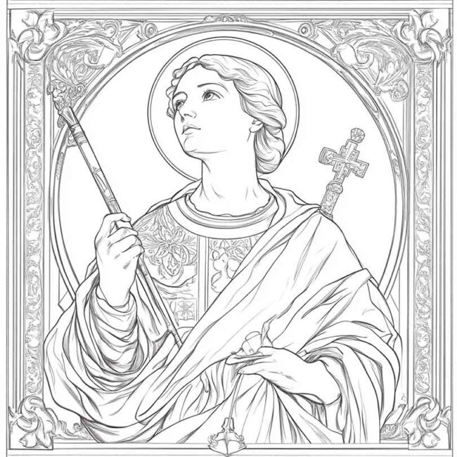 santa cecilia para colorir 31 santa cecilia para colorir 31