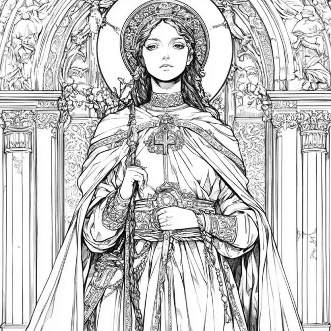 santa cecilia para colorir 10 santa cecilia para colorir 10