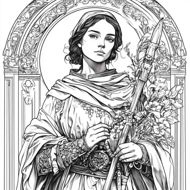 santa cecilia para colorir 11 santa cecilia para colorir 11