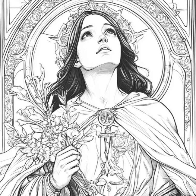 santa cecilia para colorir 13 santa cecilia para colorir 13