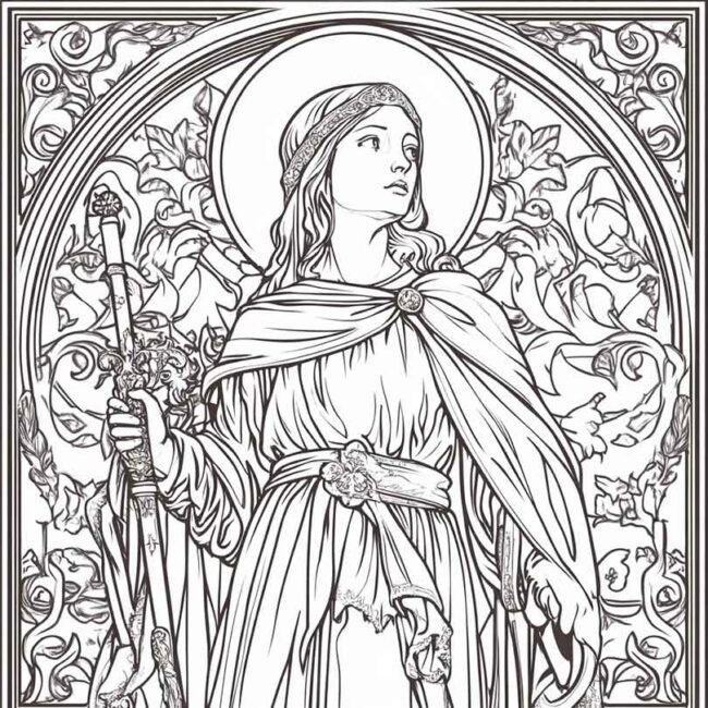 santa cecilia para colorir 17 santa cecilia para colorir 17