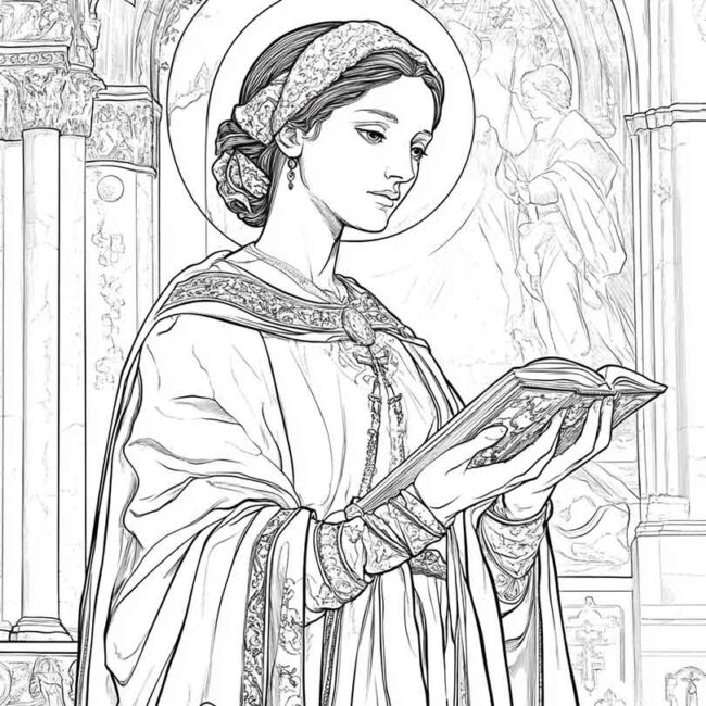 santa cecilia para colorir 27 santa cecilia para colorir 27