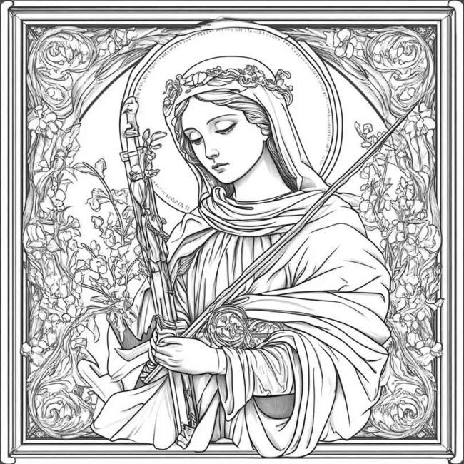 santa cecilia para colorir 19 santa cecilia para colorir 19