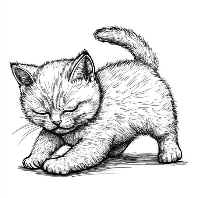 gatinho se espreguicando 3