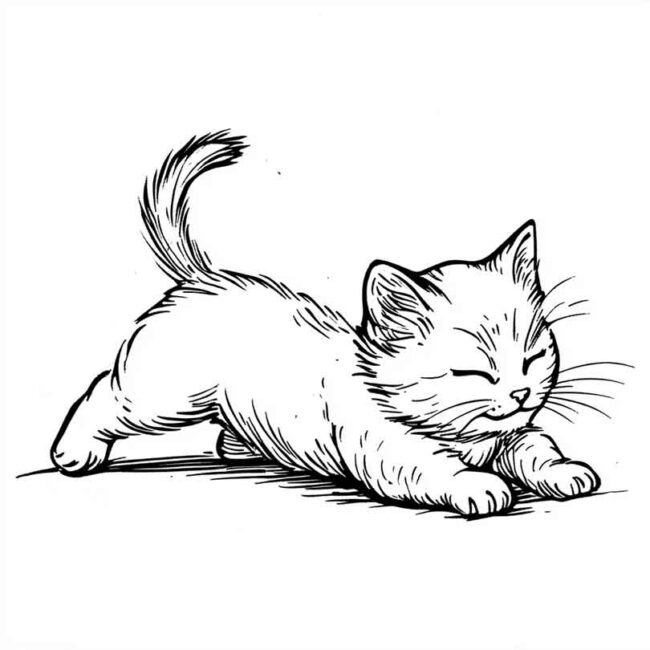 gatinho se espreguicando 1
