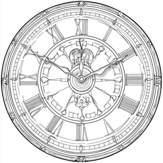 relogios antigos para colorir 16
