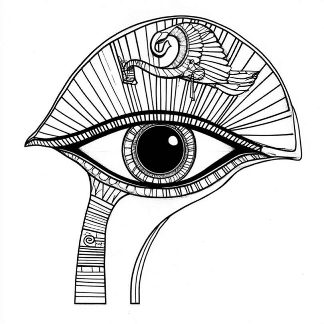 Olho de Horus para colorir 8 Olho de Horus para colorir 8