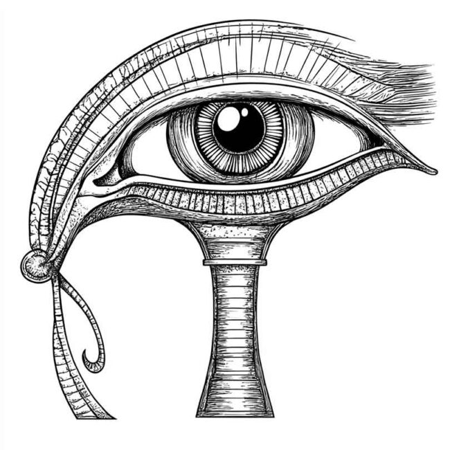 Olho de Horus para colorir 6 Olho de Horus para colorir 6