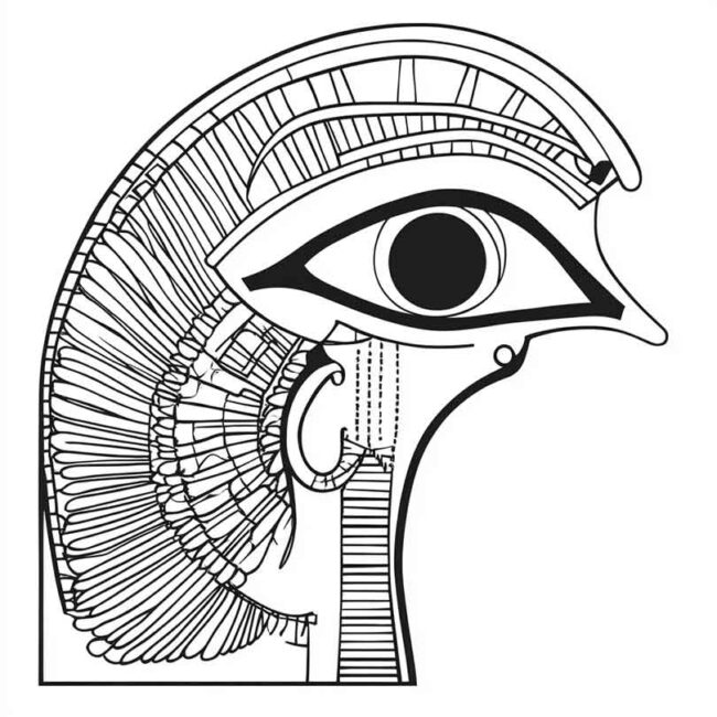 Olho de Horus para colorir 7 Olho de Horus para colorir 7