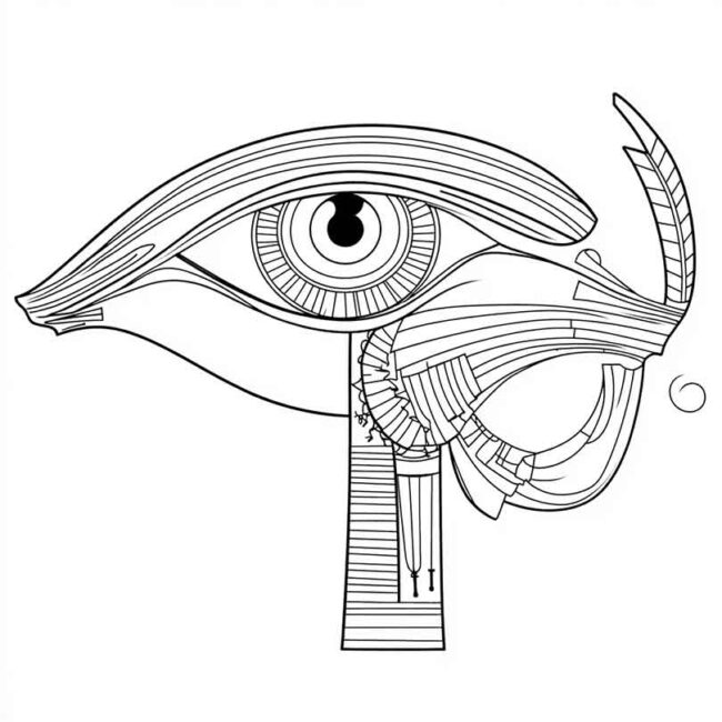 Olho de Horus para colorir 38 Olho de Horus para colorir 38