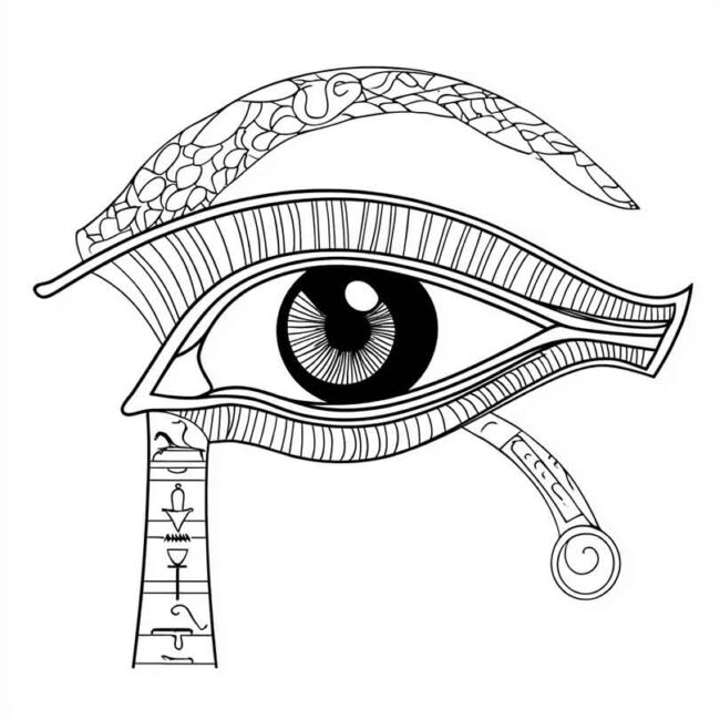 Olho de Horus para colorir 34 Olho de Horus para colorir 34