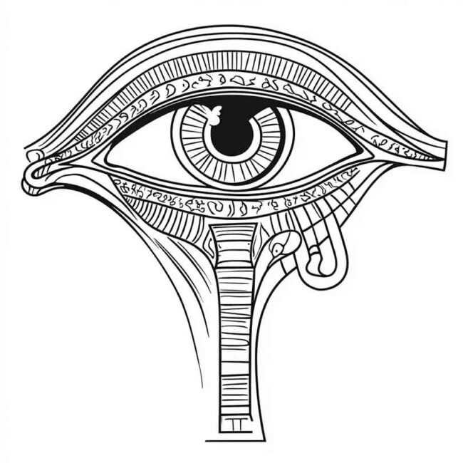 Olho de Horus para colorir 22 Olho de Horus para colorir 22