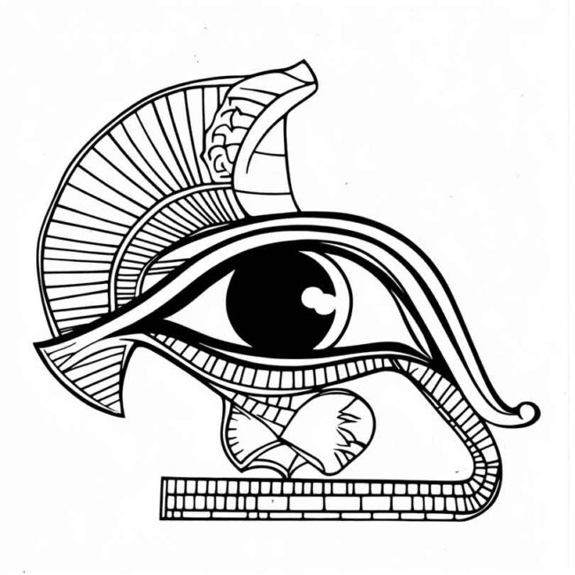 Olho de Horus para colorir 19 Olho de Horus para colorir 19