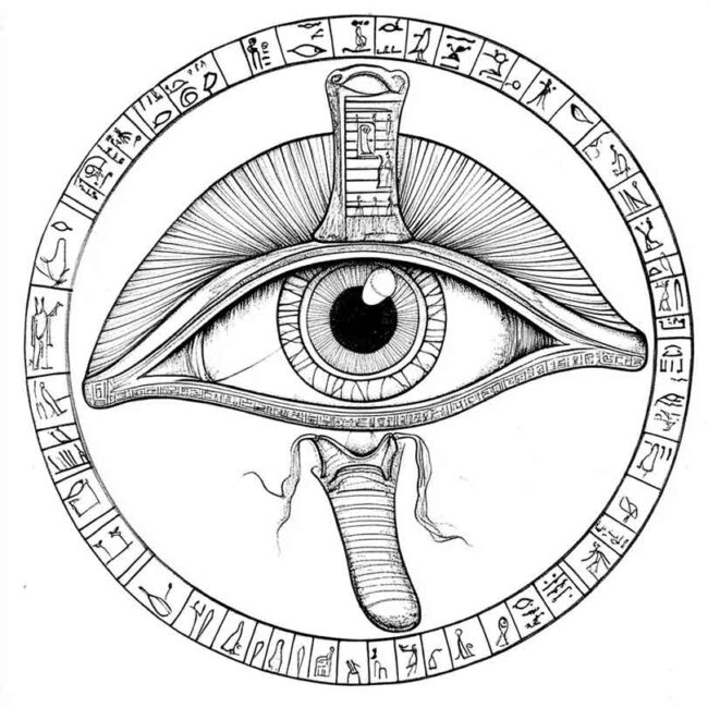 Olho de Horus para colorir 2 Olho de Horus para colorir 2