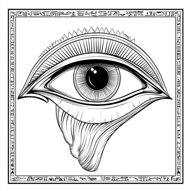 Olho de Horus para colorir 13 Olho de Horus para colorir 13