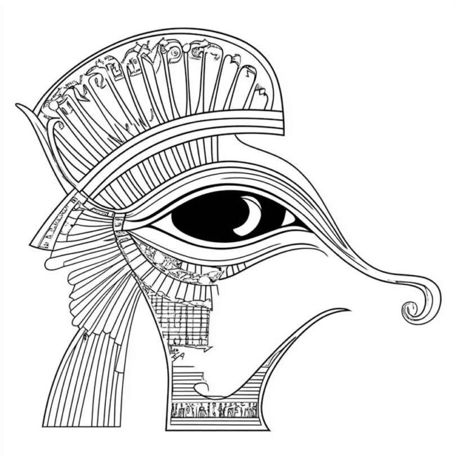 Olho de Horus para colorir 20 Olho de Horus para colorir 20