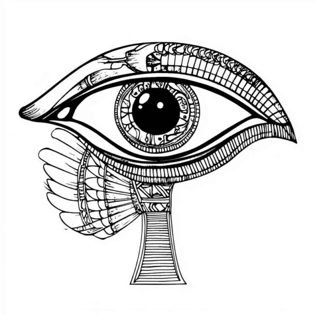 Olho de Horus para colorir 17 Olho de Horus para colorir 17