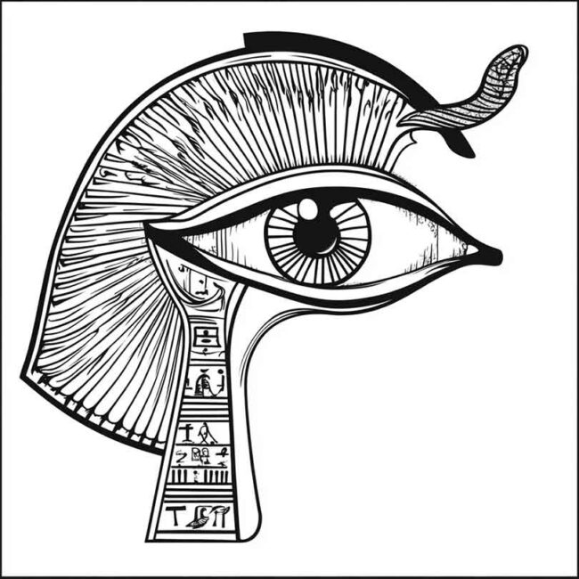 Olho de Horus para colorir 18 Olho de Horus para colorir 18