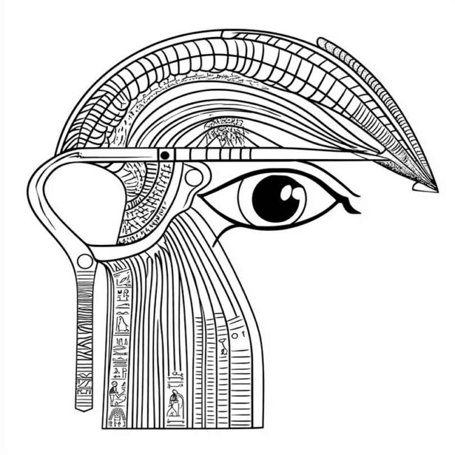 Olho de Horus para colorir 24 Olho de Horus para colorir 24