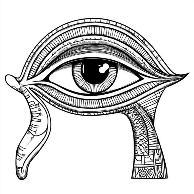 Olho de Horus para colorir 11 Olho de Horus para colorir 11