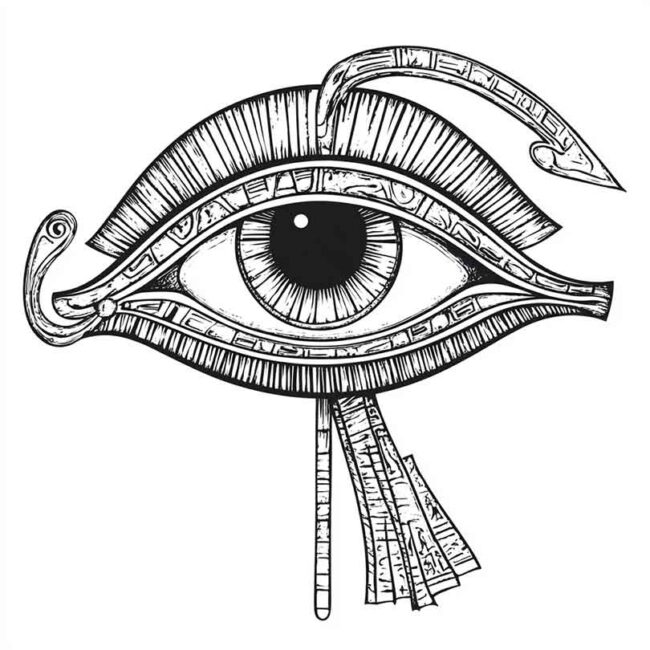 Olho de Horus para colorir 15 Olho de Horus para colorir 15
