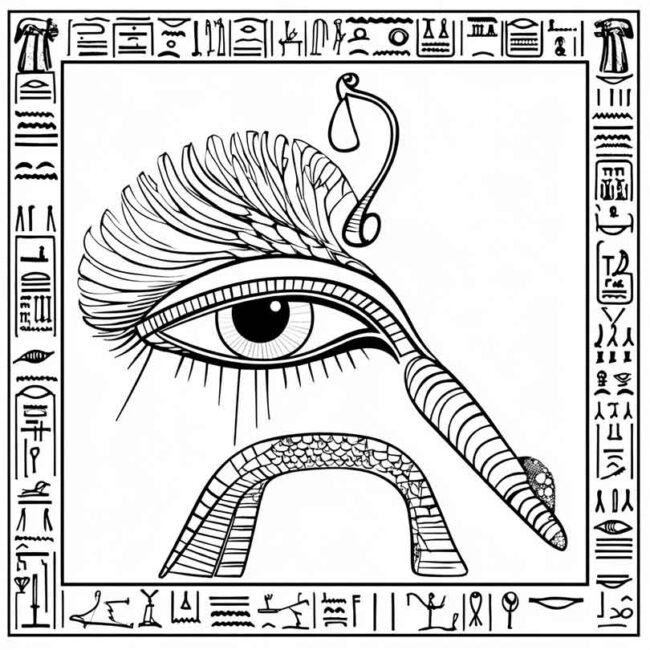 Olho de Horus para colorir 5 Olho de Horus para colorir 5