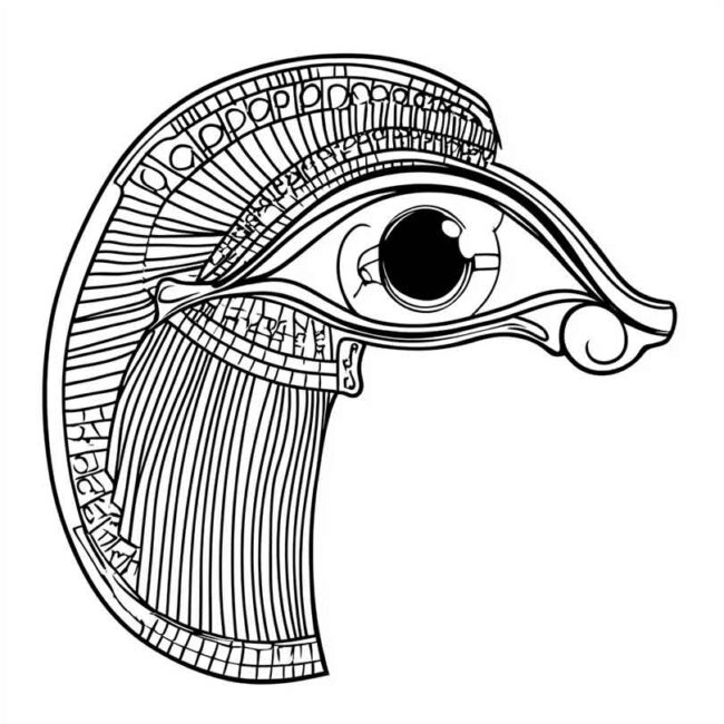 Olho de Horus para colorir 27 Olho de Horus para colorir 27