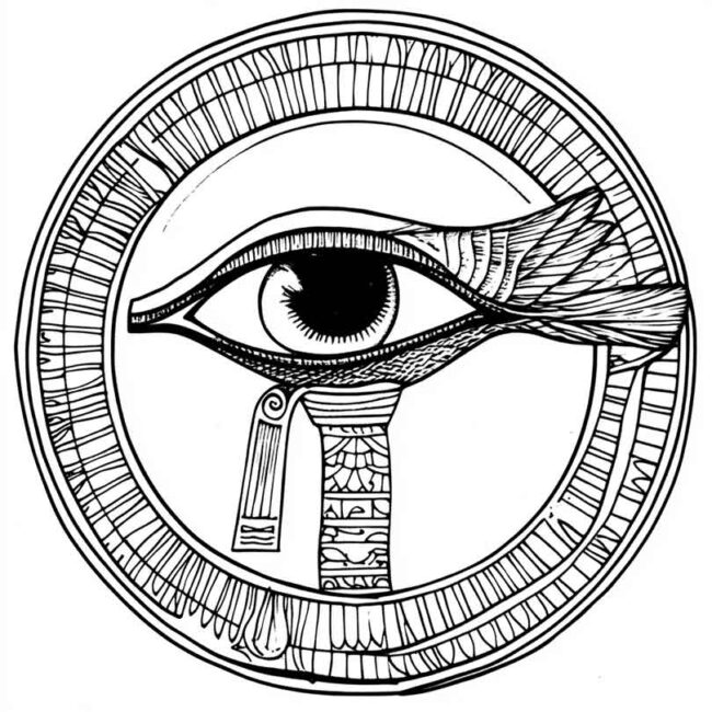 Olho de Horus para colorir 3 Olho de Horus para colorir 3