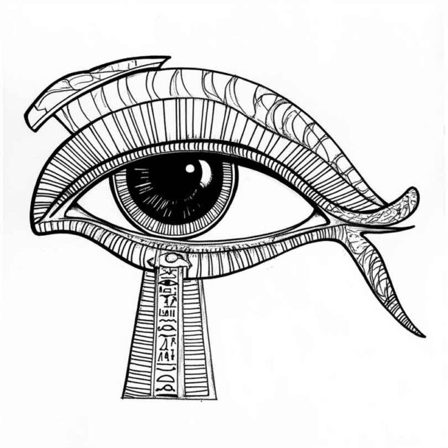 Olho de Horus para colorir 1 Olho de Horus para colorir 1