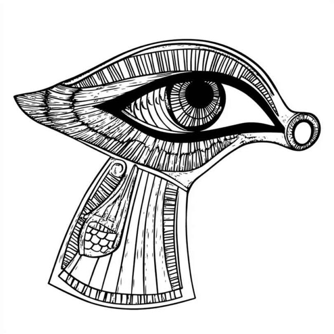 Olho de Horus para colorir 28 Olho de Horus para colorir 28